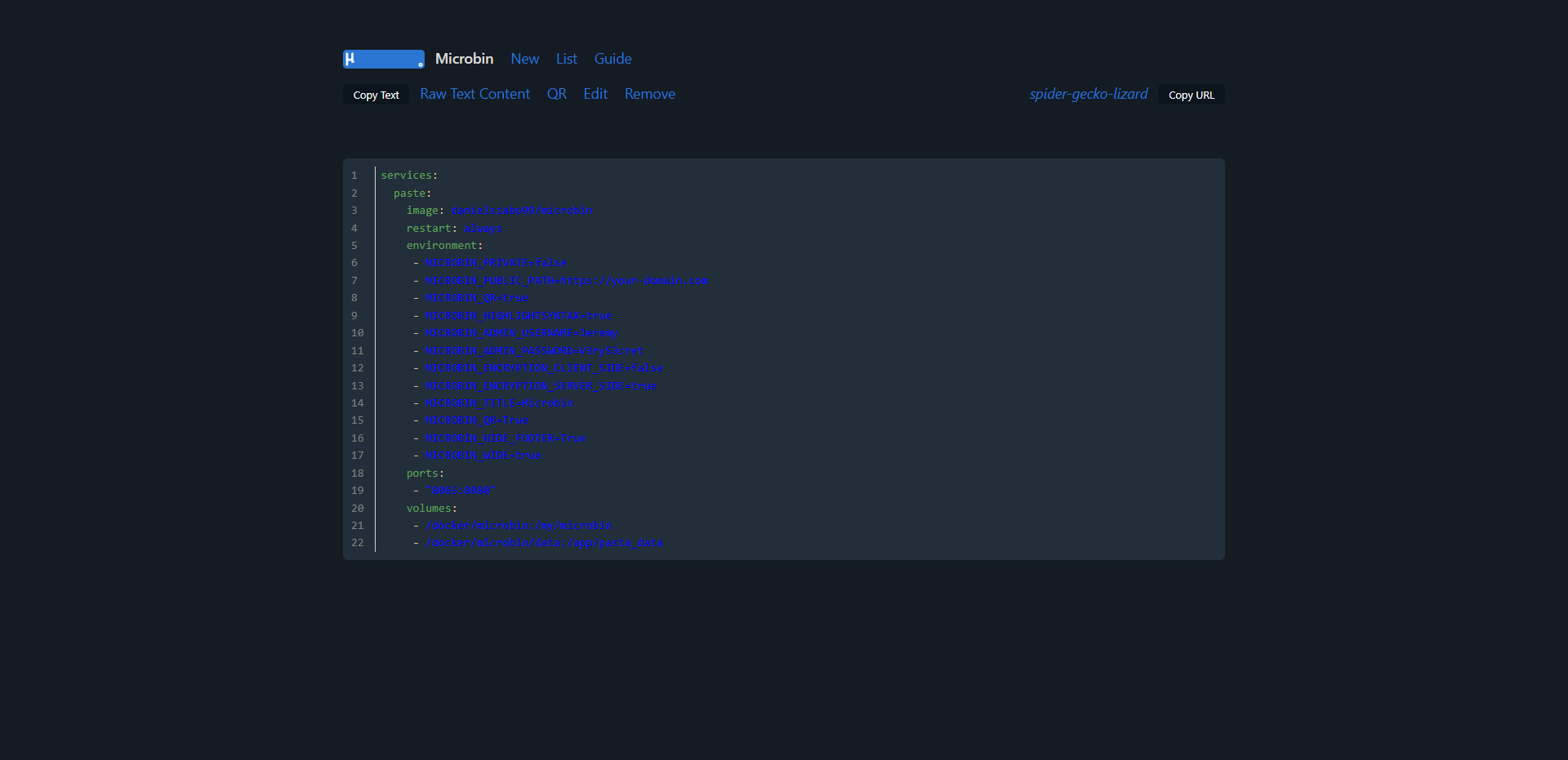 Self Hosted Pastebins