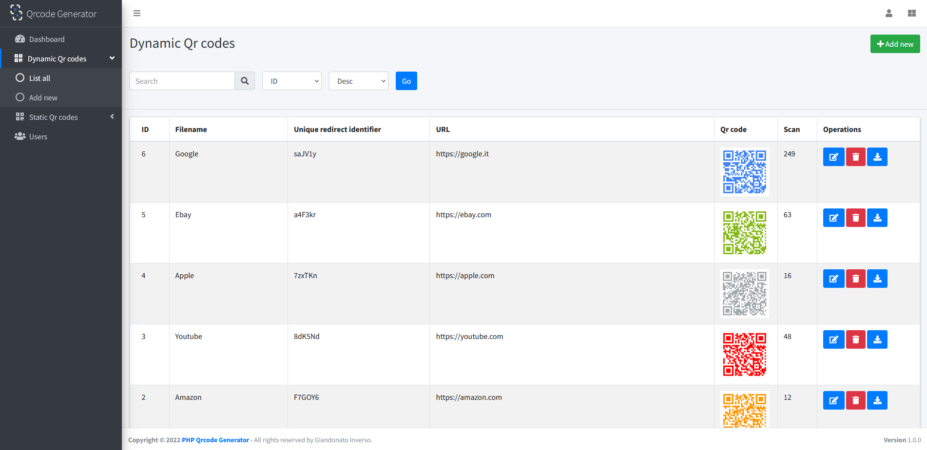 Self Hosted QR Code Generators