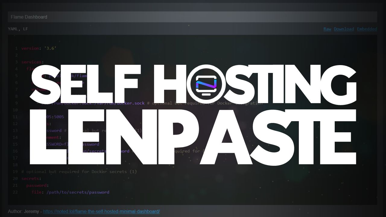 Lenpaste - Self Hosted Pastebin Alternative