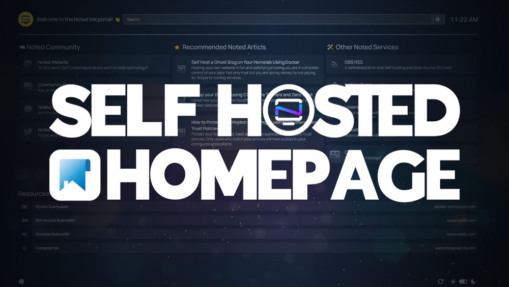 Homepage - A Stylish Self Hosted Startpage Dashboard