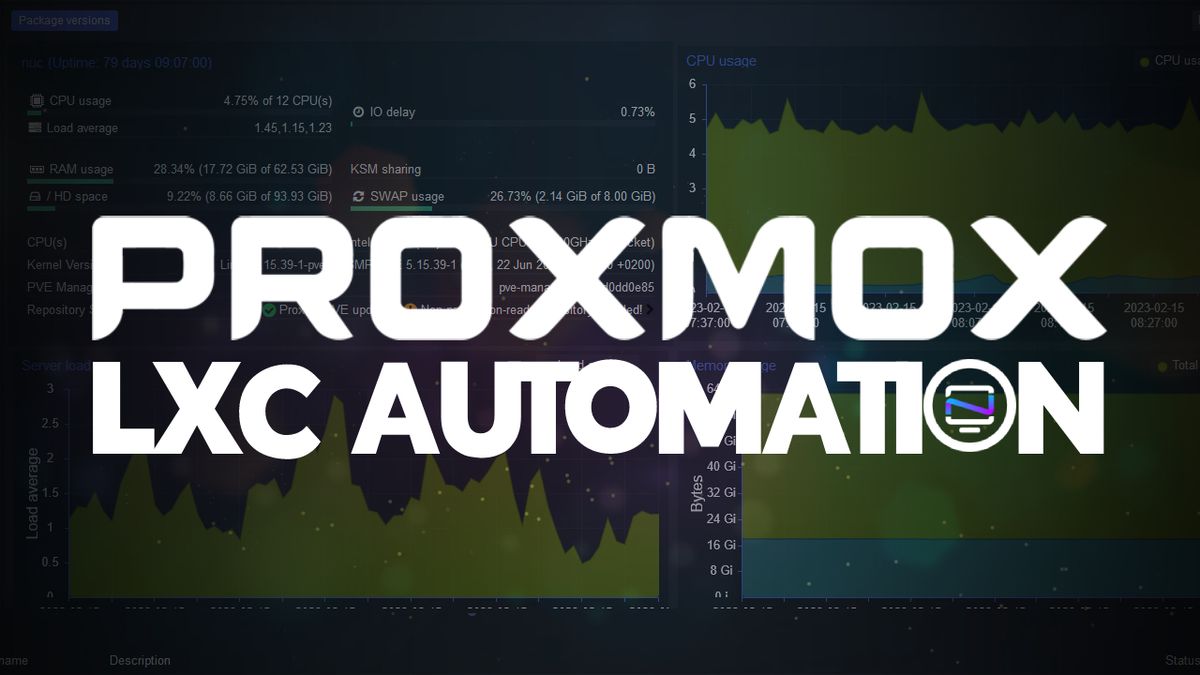 Building a LXC in Proxmox with Automation