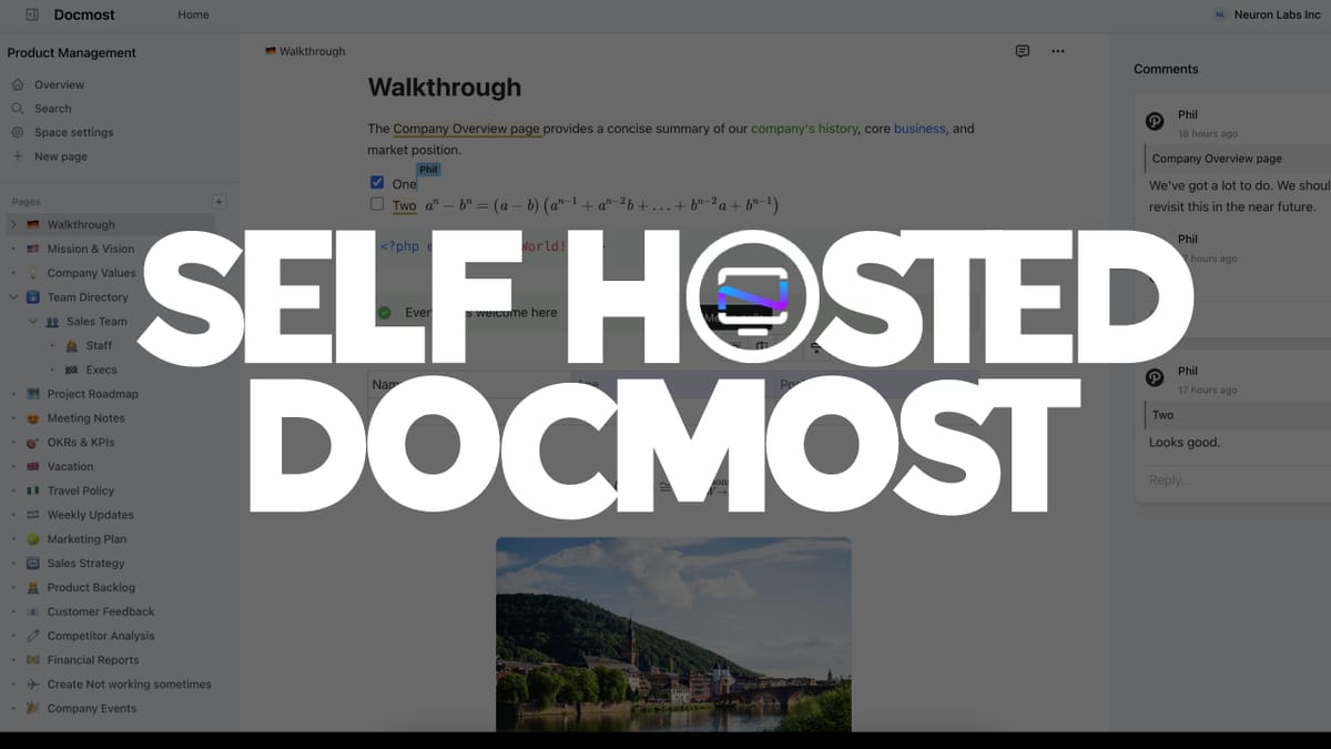 Docmost - Self -Hosted Collaborative Wiki and Documentation Portal