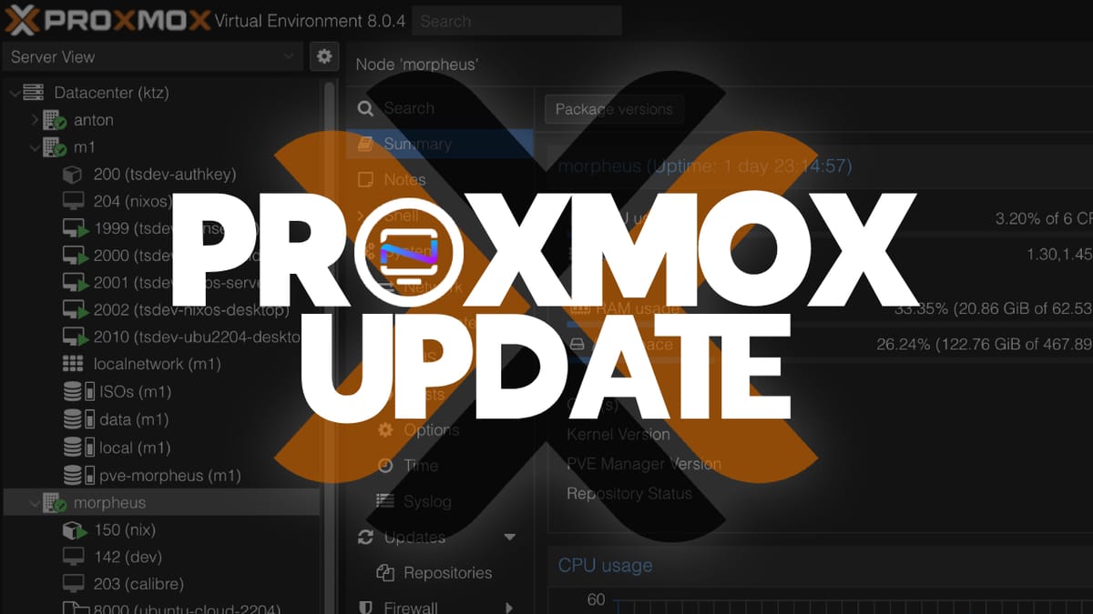 Update Proxmox VE from 7 to 8