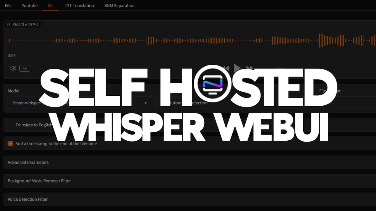 Whisper WebUI - The Self-Hosted AI Transcriber