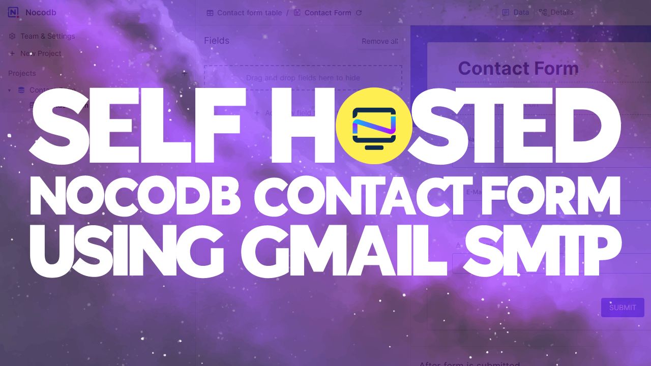 Create a Contact Form using the Self-Hosted NocoDB and GMail SMTP
