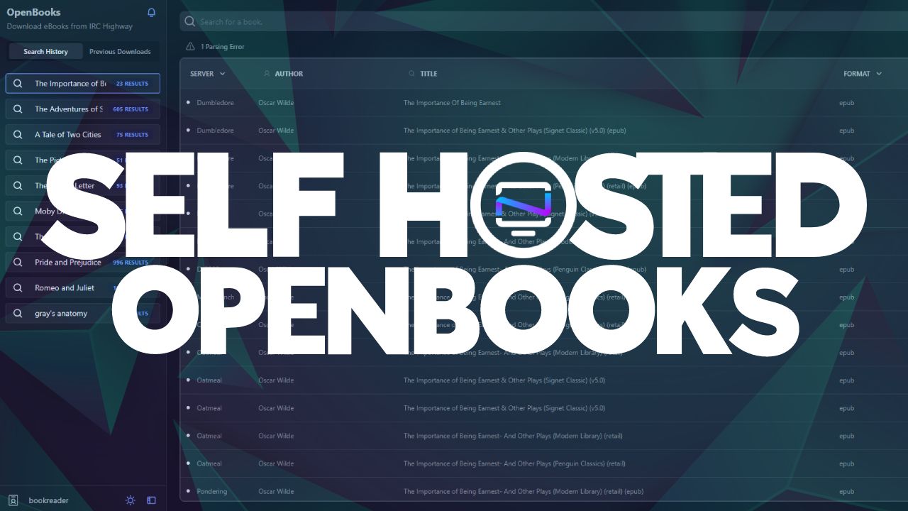 OpenBooks - A Self-Hosted IRC eBook Downloader