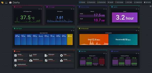 Self Hosted Dashboards and Start Pages for Homelabs