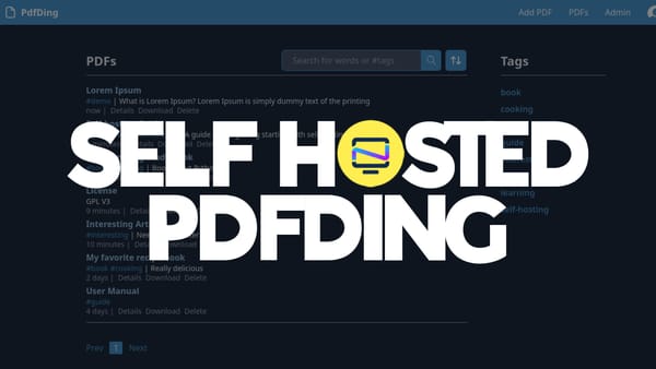 PdfDing - Self-Hosted PDF Manager and Viewer